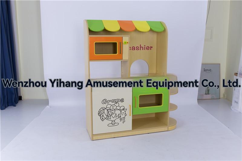 Preschool | Cashier Austin Play Market Stand – Green / Wood Preschool Preschool