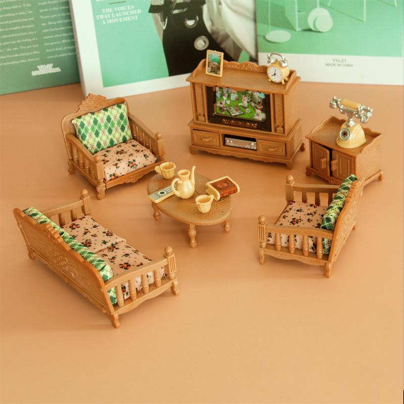 Preschool |  Comfy Living Room Set, Dollhouse Furniture And Accessories Dolls & Dollhouses Dolls & Dollhouses