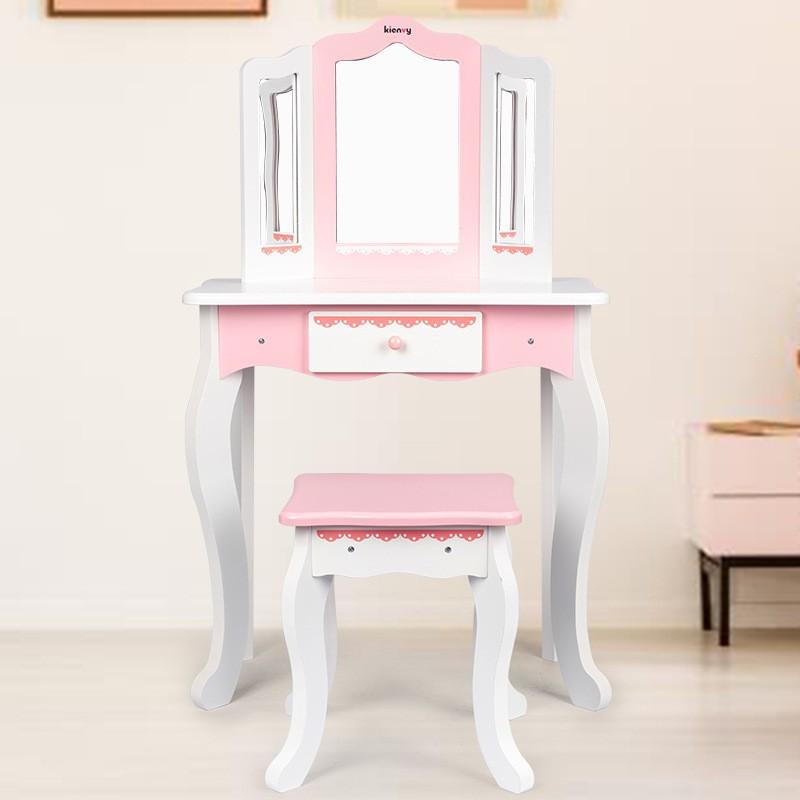 Preschool | Gisele Polka Dot Vanity With Mirror & Stool – Pink Preschool Preschool