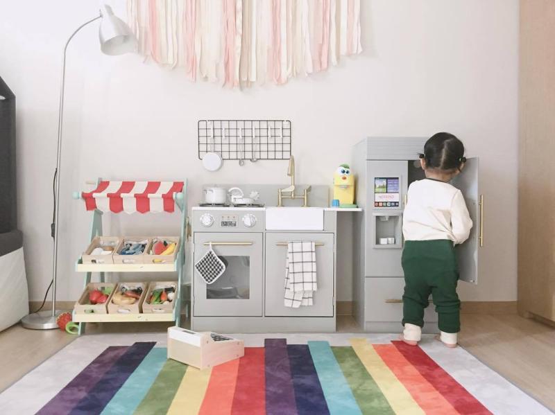 Preschool |  Little Chef Charlotte 2-Piece Modular Wooden Play Kitchen, Mint Preschool Preschool