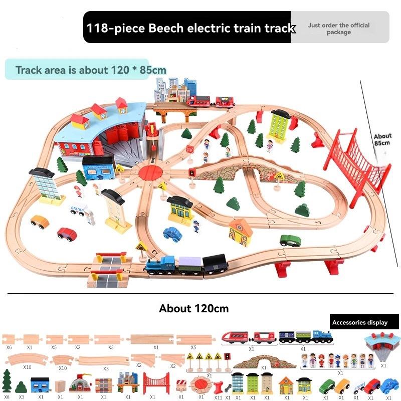 Preschool | London Wood Train Set – 120 Pieces Preschool Preschool