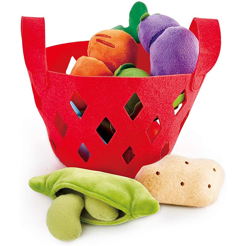 Preschool | Pretend Play Felt Vegetable Basket Baby & Toddler Baby & Toddler