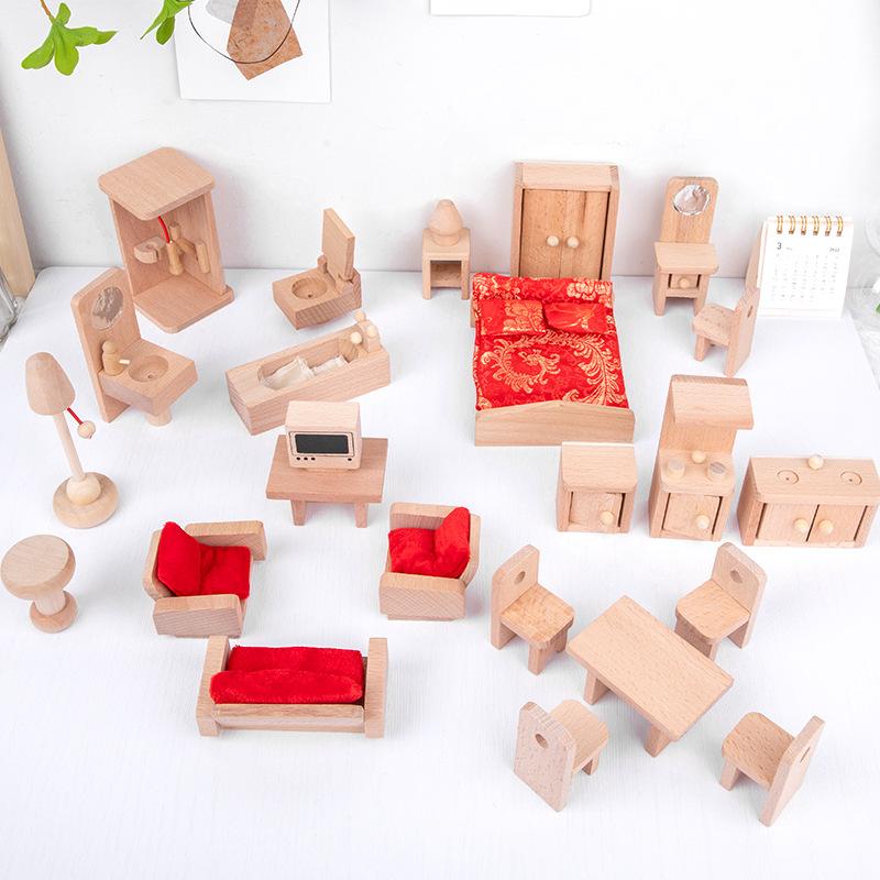 Preschool | Wooden Dollhouse Accessories Dolls & Dollhouses Dolls & Dollhouses