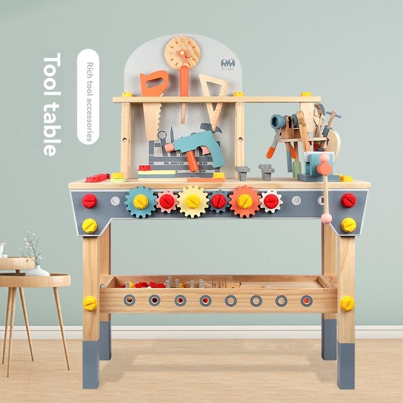 Preschool | Wooden Tool Bench With 20 Accessories Preschool Preschool