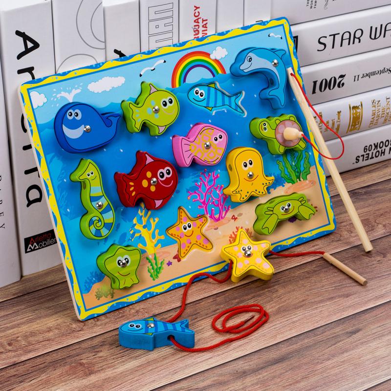 Preschool | Colour Wooden Magnetic Fishing Game Preschool Preschool